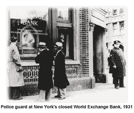 Police Guard at New York's World Exchange Bank